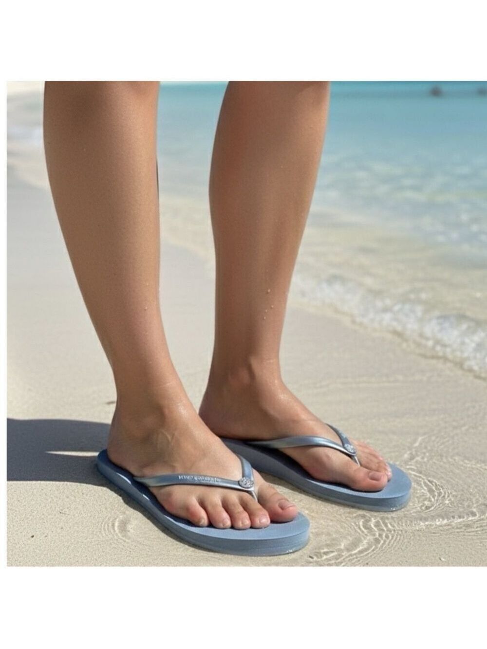 VINCE CAMUTO Grey Platform Thong Sandals US Sz 9M